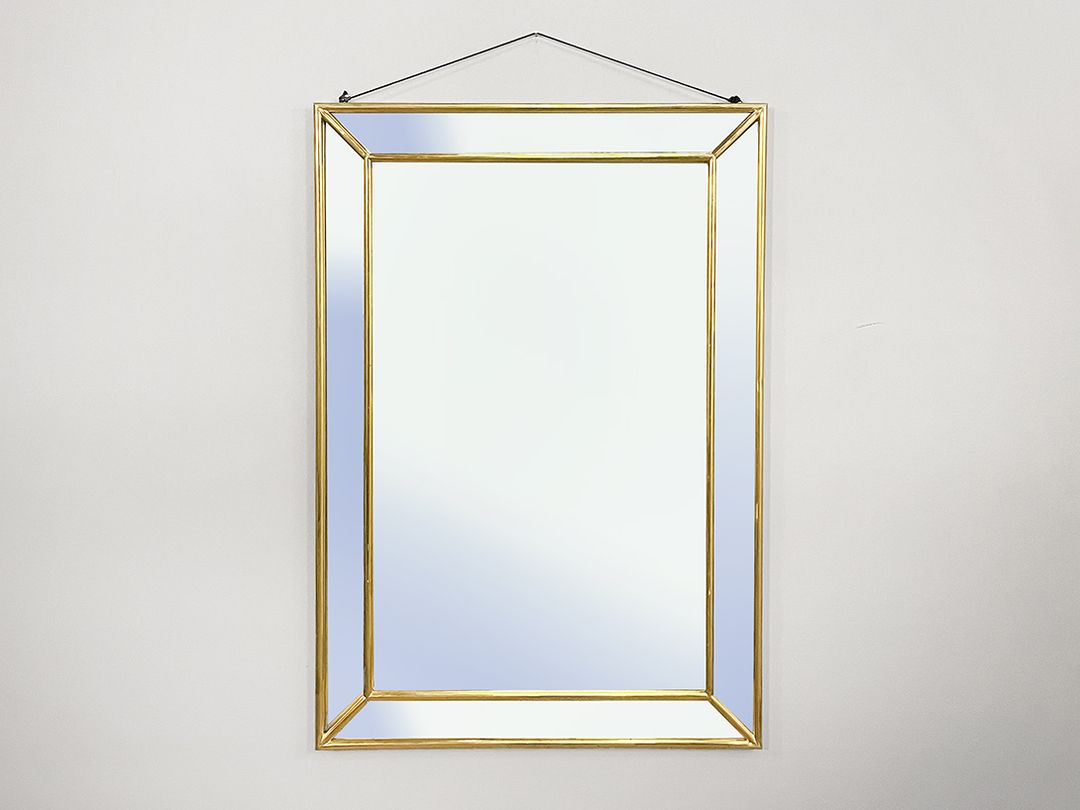 Foto Impressive Wall Mirror with Golden Details h100