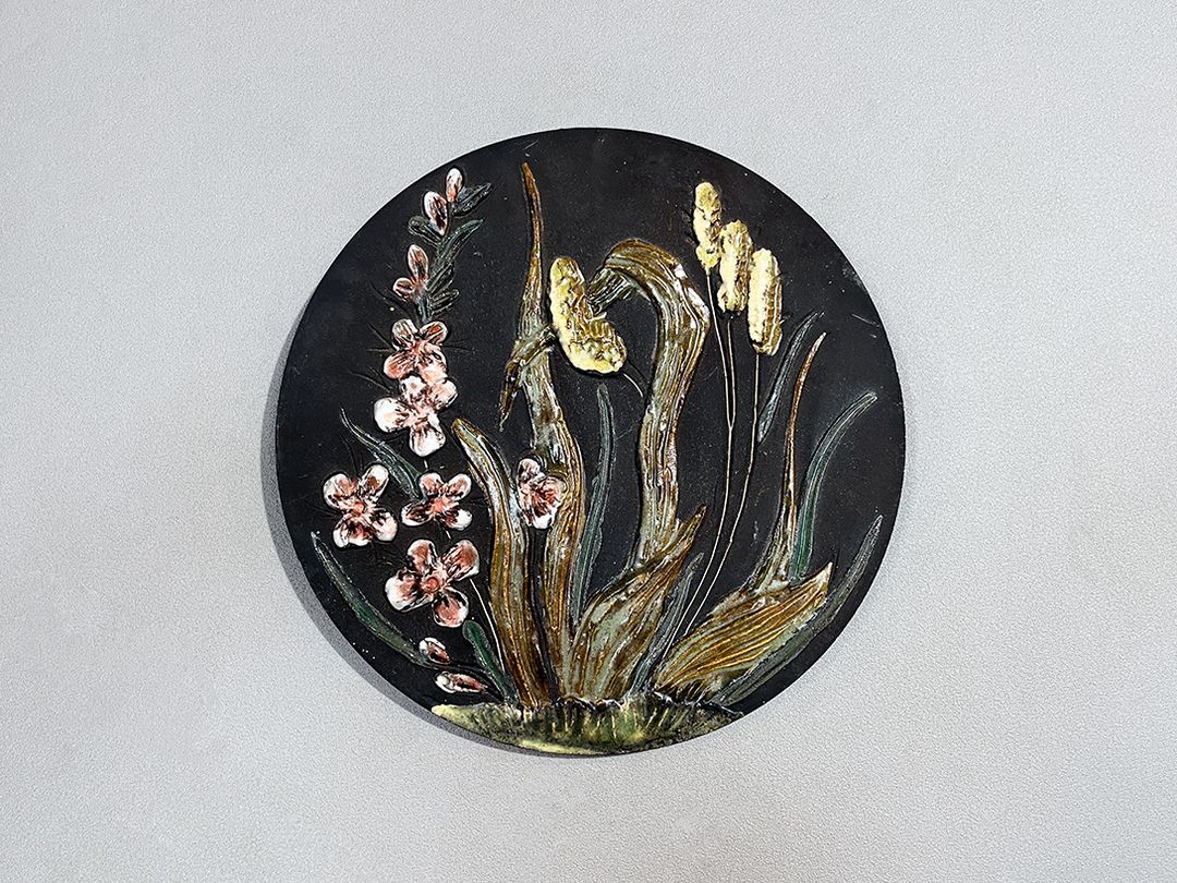 Foto Ceramic Wall Plate, Flowers ø28