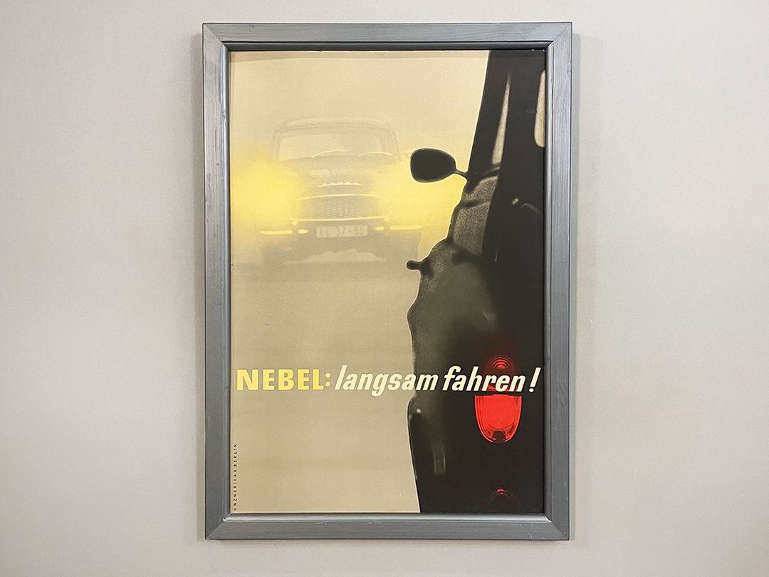 Foto GDR Poster, Drive Slow in the Fog, Nebel h90x65 X16
