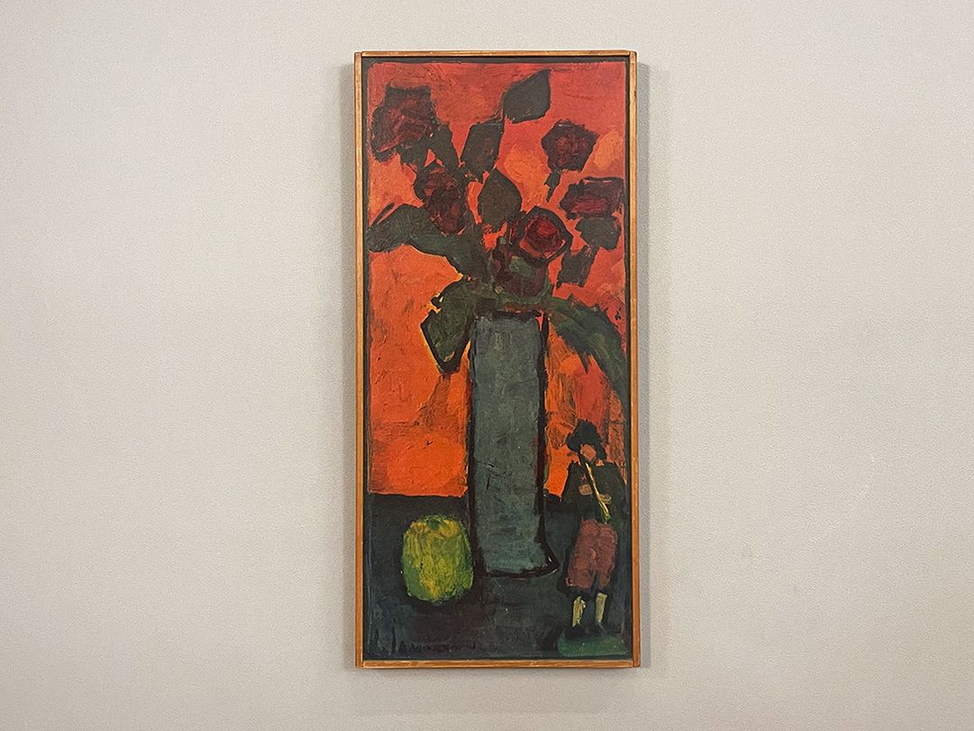 Foto Facsimile Pictorial Art Roses in blue Vase by A.v. Jawlensky 1931 h60x28 25B9