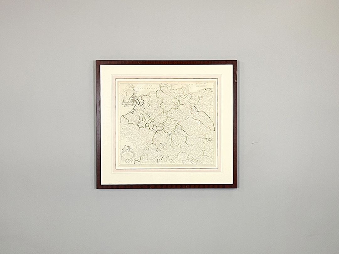 Foto Print French Map of the German States 1742 h75x83 13D13