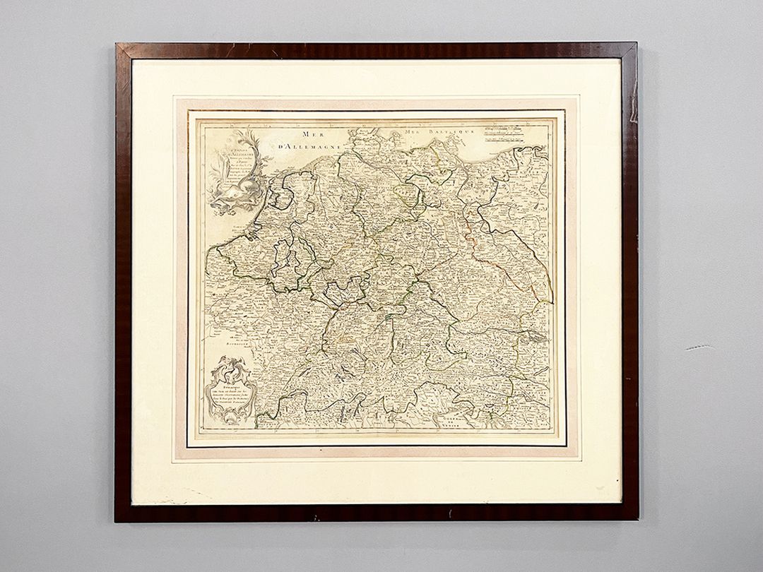 Foto Print French Map of the German States 1742 h75x83 13D13