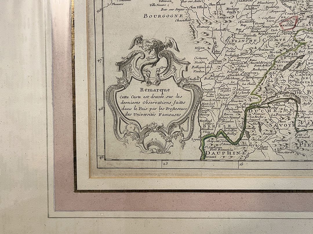 Foto Print French Map of the German States 1742 h75x83 13D13