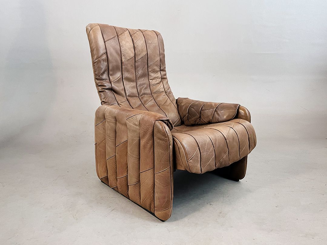 Foto Original De Sede Adjustable Lounger Armchair Leather Patchwork