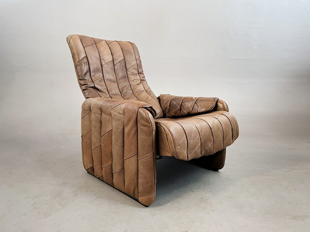Foto Original De Sede Adjustable Lounger Armchair Leather Patchwork