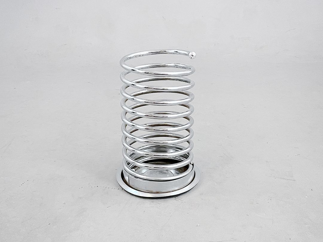 Foto Spiral Shaped Chrome Umbrella Holder h32