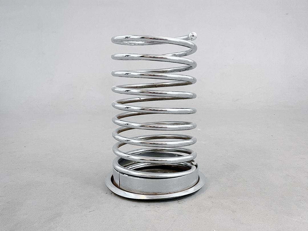 Foto Spiral Shaped Chrome Umbrella Holder h32