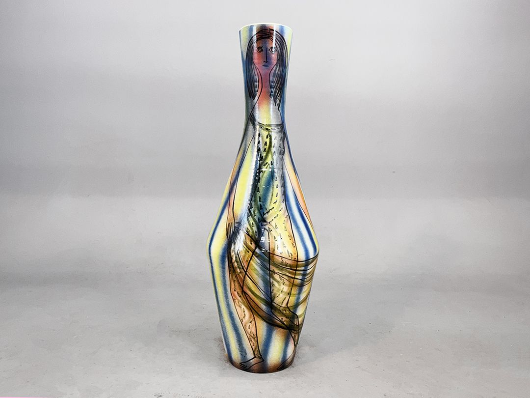 Foto Selfmade Handpainted Colorful Giant Vase h106