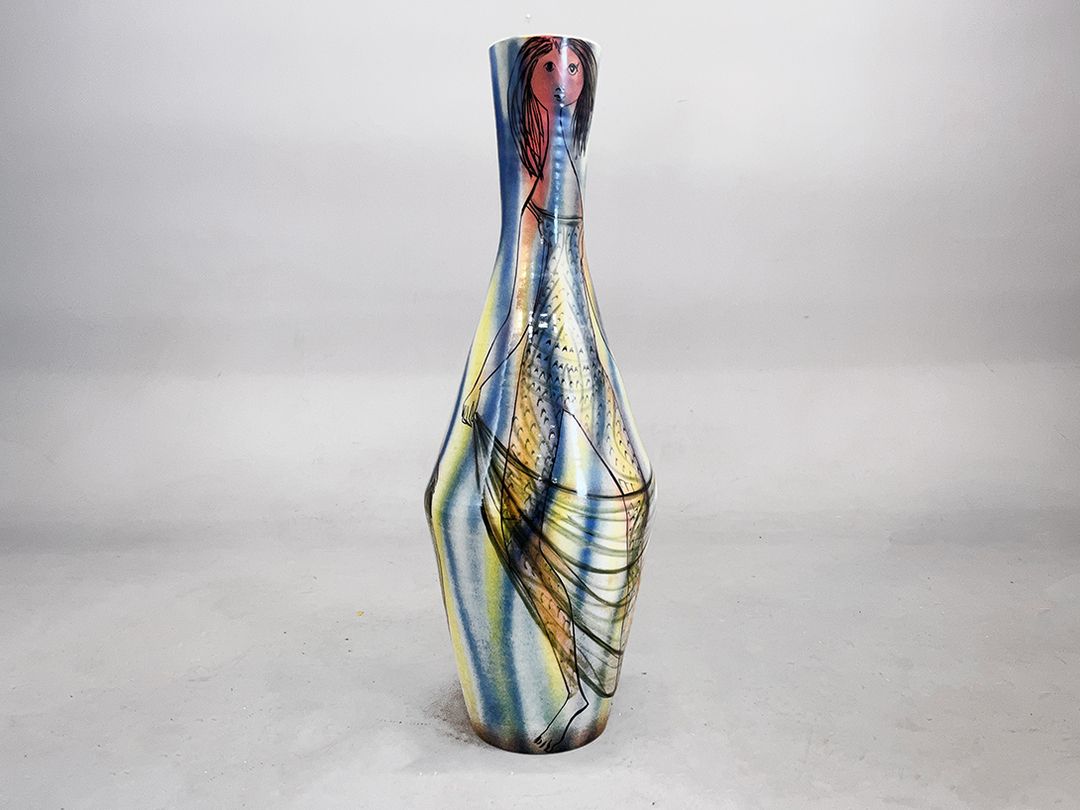 Foto Selfmade Handpainted Colorful Giant Vase h106