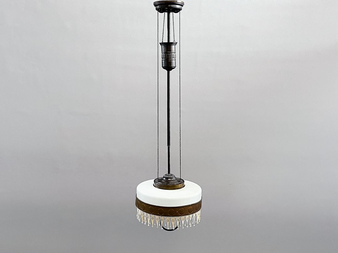 Foto Antique Art Nouveau Train Pendant Lamp h140