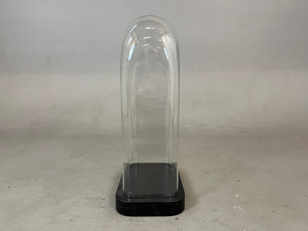 Foto Wide Glass Cloche Bell Jar Showcase h56