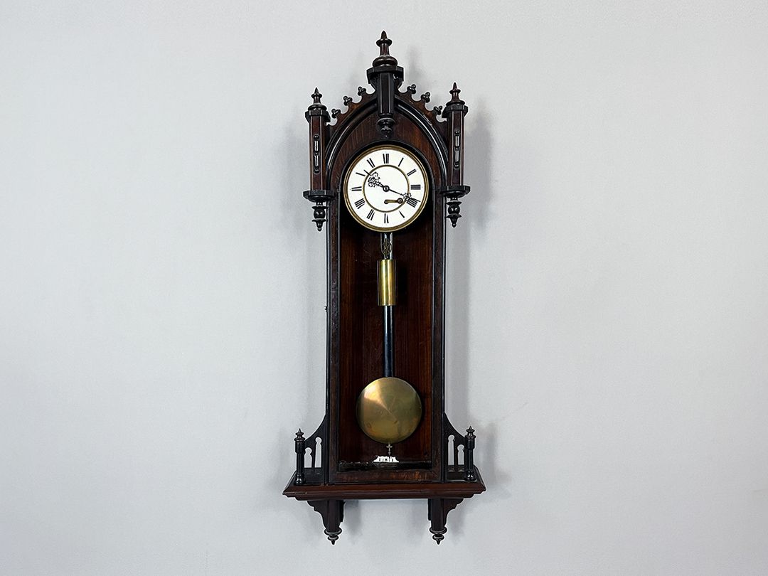 Foto Impressive Wall Clock with Brass Elements 1885 h107x42x16