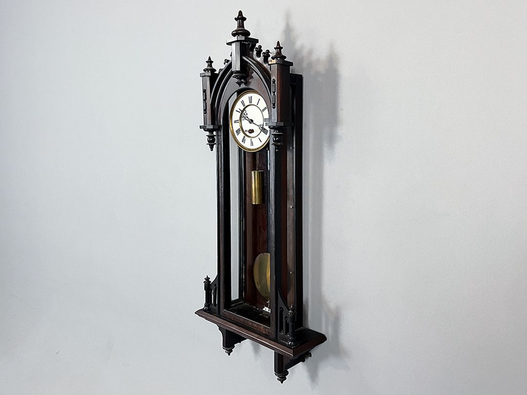 Foto Impressive Wall Clock with Brass Elements 1885 h107x42x16