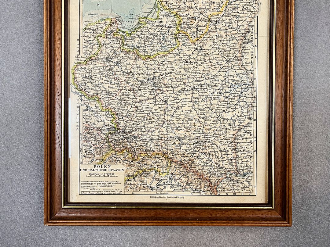 Foto Map of Poland and the Baltics h46x29