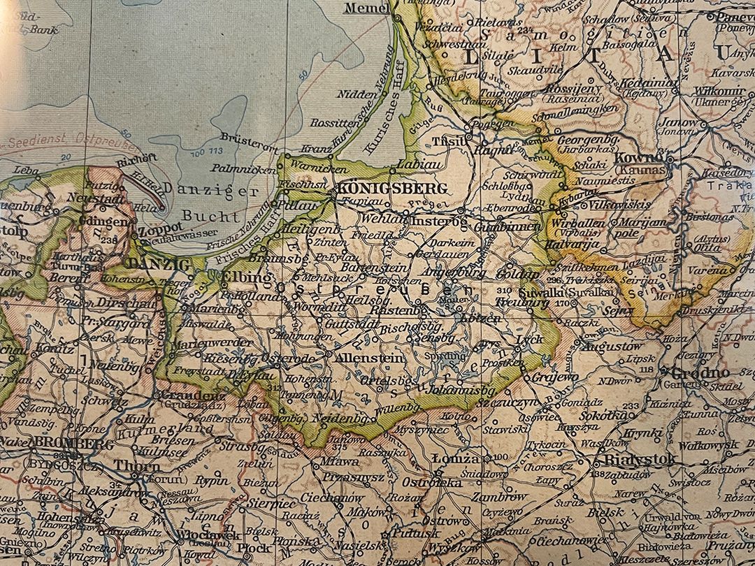 Foto Map of Poland and the Baltics h46x29