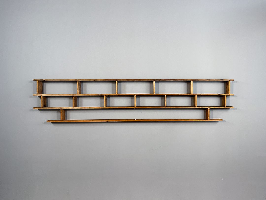 Foto Wide Flat Wall Shelf With Many Compartments h46x241x9