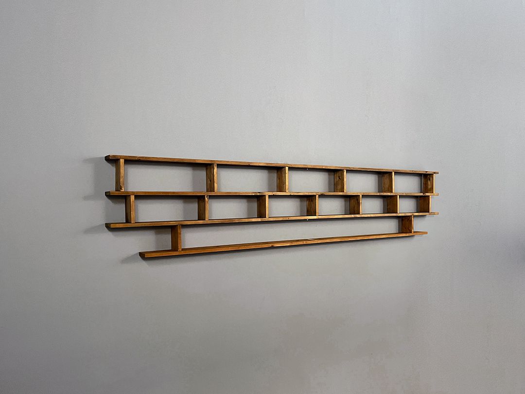 Foto Wide Flat Wall Shelf With Many Compartments h46x241x9