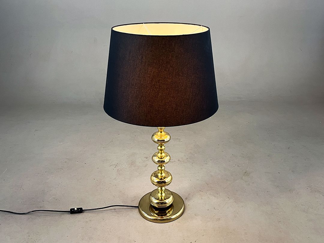Foto Precious Modern Tall Golden Table Lamp with Black Shade h98 D3