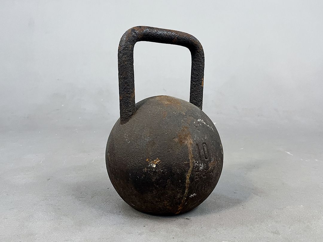 Foto Antique Rusty Kettlebell 10kg 1920  h26x18