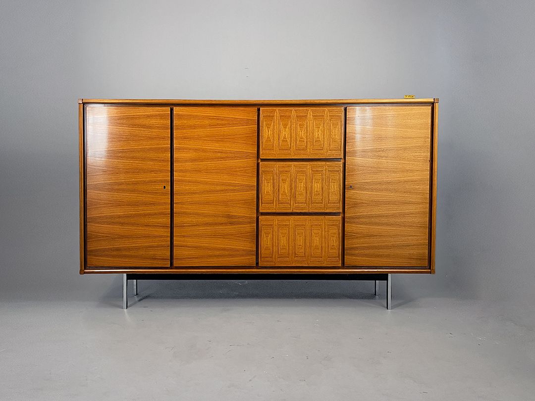 Foto West German Living Room Rosewooden Highboard &#8220;Milano&#8221; h250
