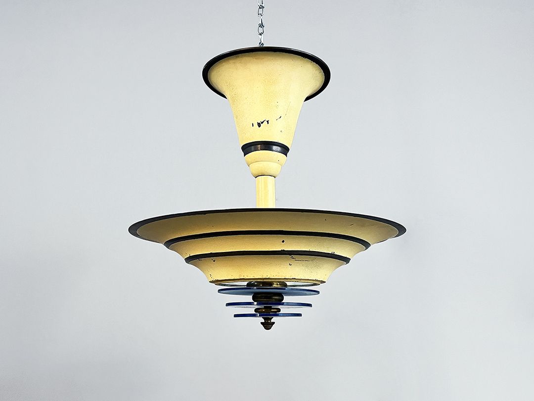 Foto Art Deco Rough Industrial Enamel Labor Type Pendant Lamp