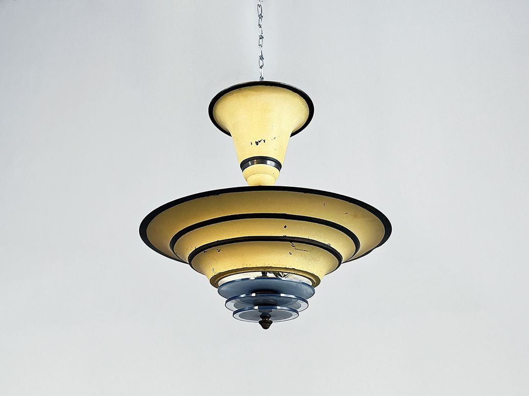 Foto Art Deco Rough Industrial Enamel Labor Type Pendant Lamp