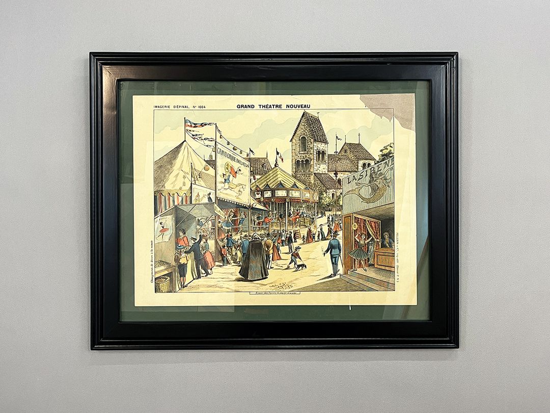 Foto Lithographie Grand Theatre Nouveau Street Scenery Funfair Paris 1850 h60x72, Z14