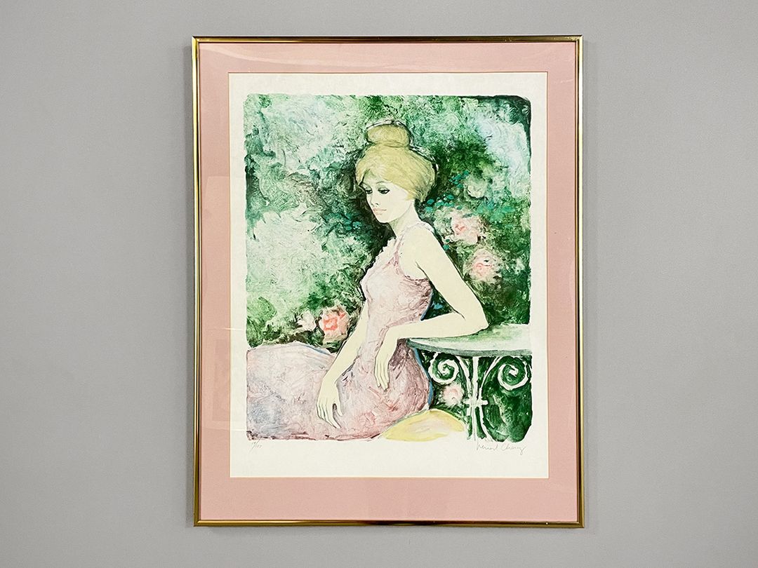 Foto Romantic and Soft Painting of a Woman in her Rose Garden h77x61 Y16