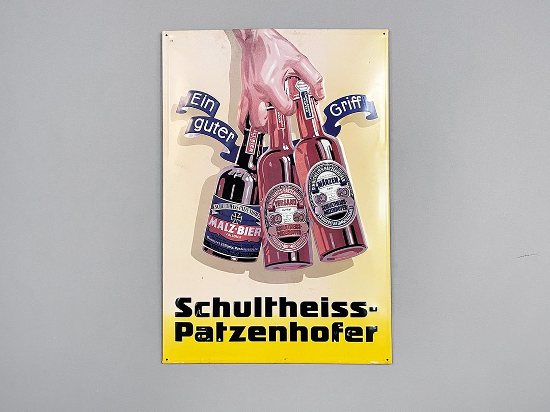 Foto Schultheiss Beer Advertisement, Enamel h70x47 22A11