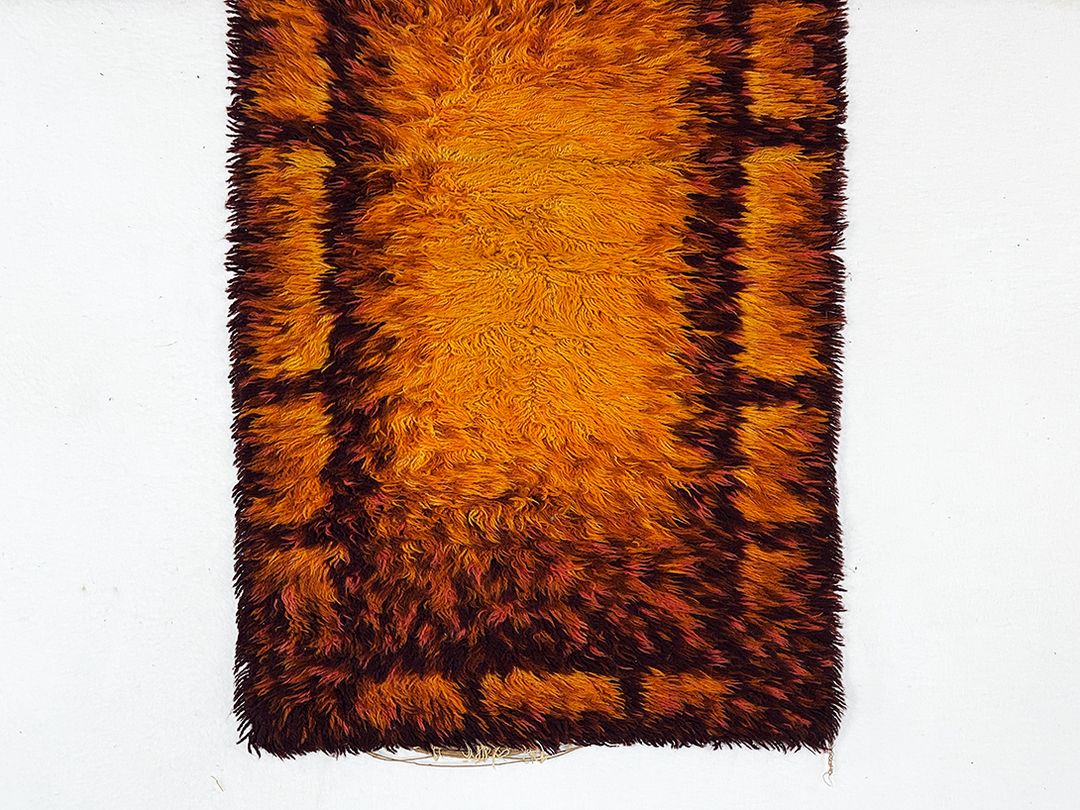 Foto Another Cozy Vintage Fiery Orange Shaggy Rug h107x63 0293