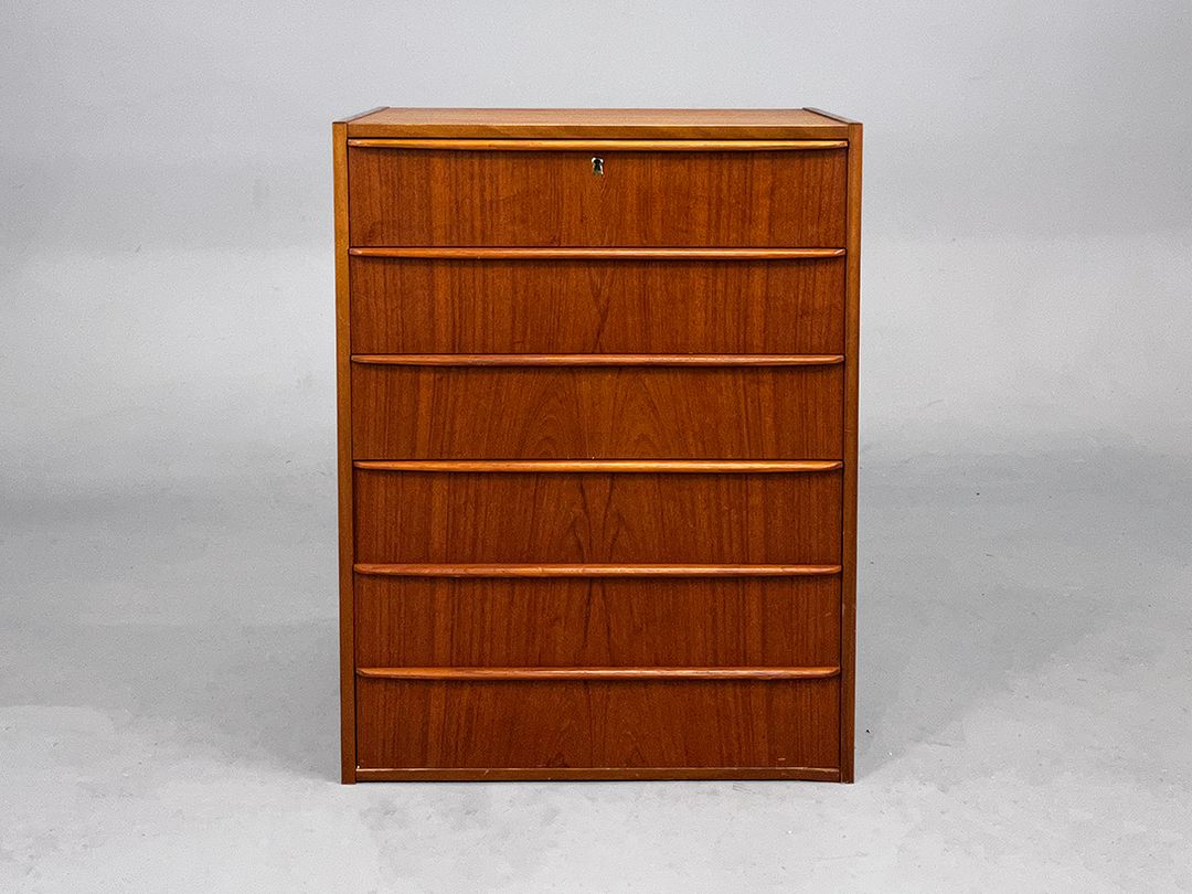 Foto Danish Teak Wooden Shelf Commode, 1970s h80x63x40