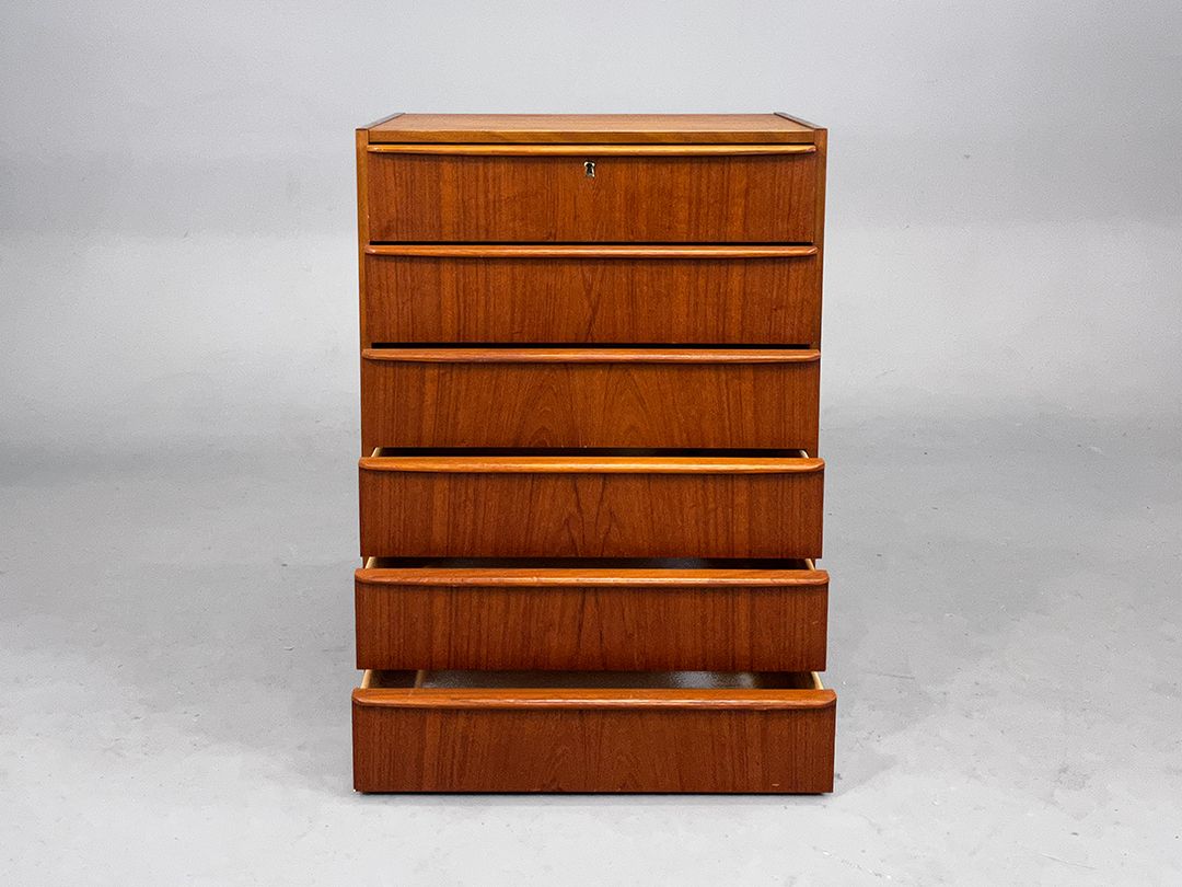 Foto Danish Teak Wooden Shelf Commode, 1970s h80x63x40