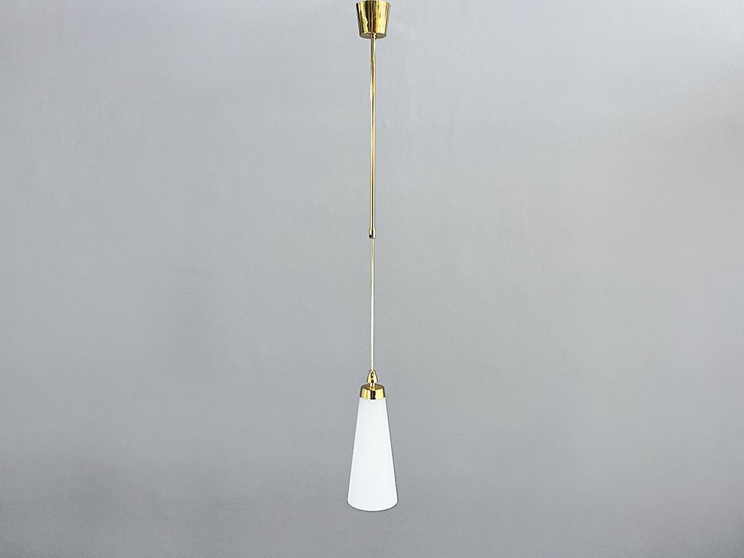 Foto Adjustable Elegant Midcentury Brass Ceiling Lamp h80-128