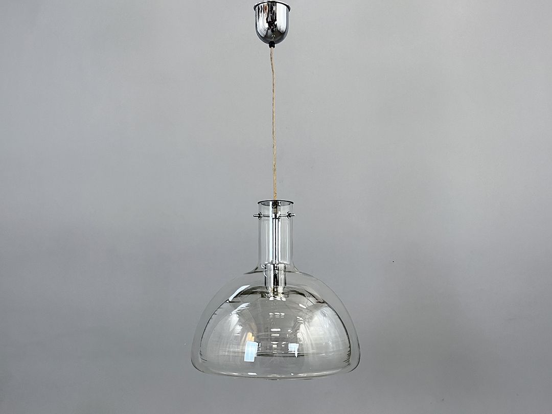 Foto Wolkje M Chrome Hanging Lamp by Fällander Glass h83