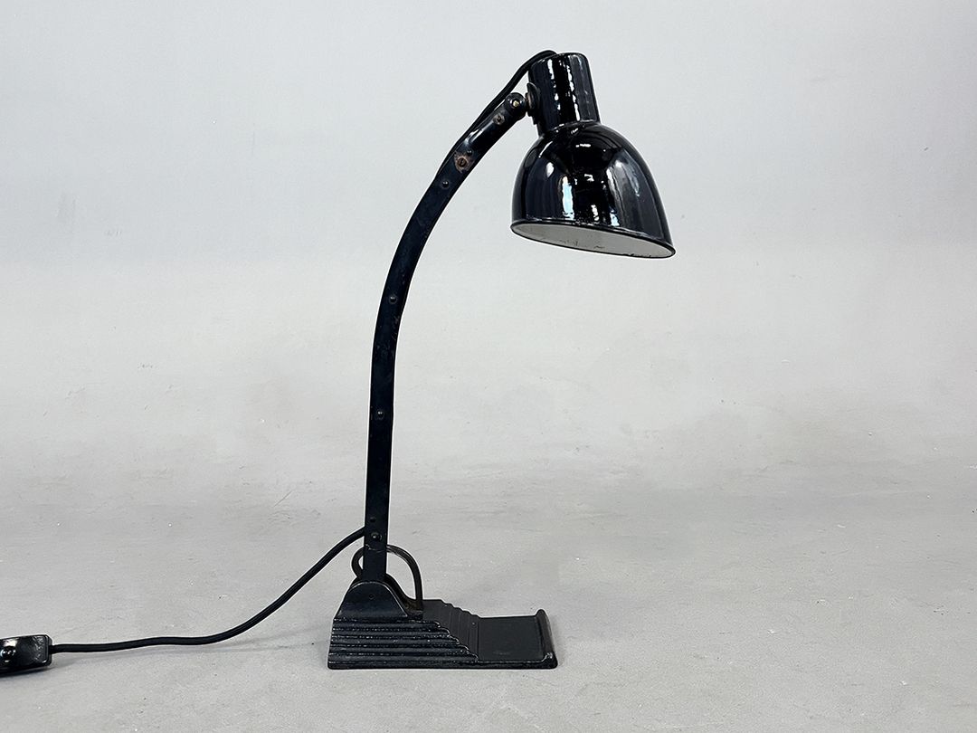 Foto Industrial Art Deco Metal Desk Lamp With Extraordinary Base h57