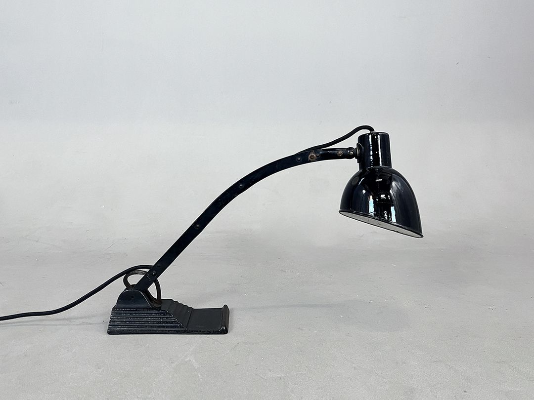 Foto Industrial Art Deco Metal Desk Lamp With Extraordinary Base h57