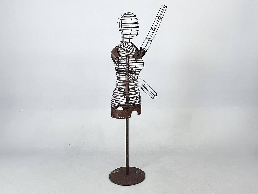 Foto Exceptional Female Model With Arms Metal Industrial h157