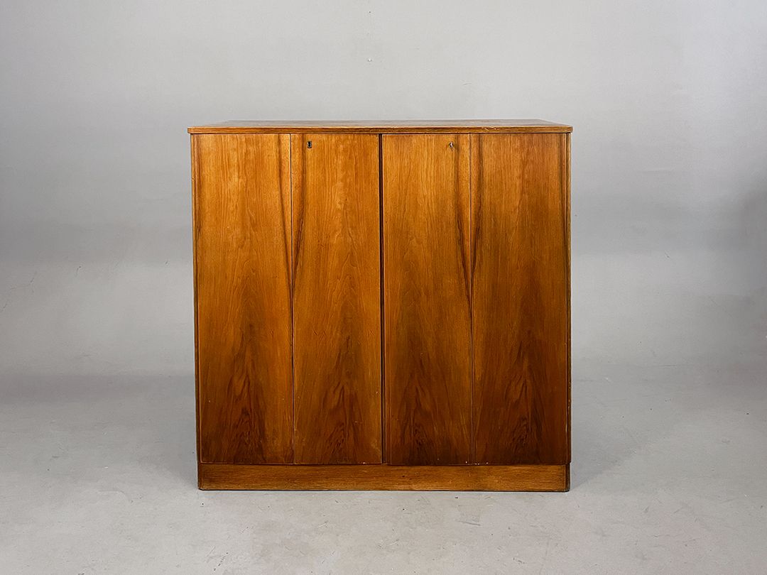 Foto Oak Wooden Folding Desk Magic Box Secretary, Germany 1960s
