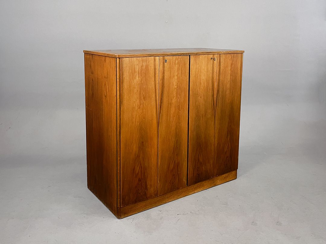 Foto Oak Wooden Folding Desk Magic Box Secretary, Germany 1960s