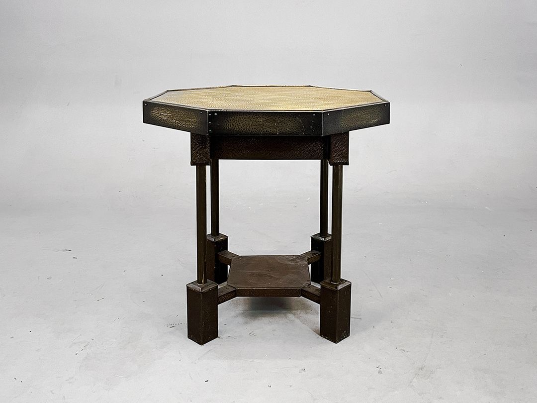 Foto Solid Brass Octagonal Smokers Side Table h65x66