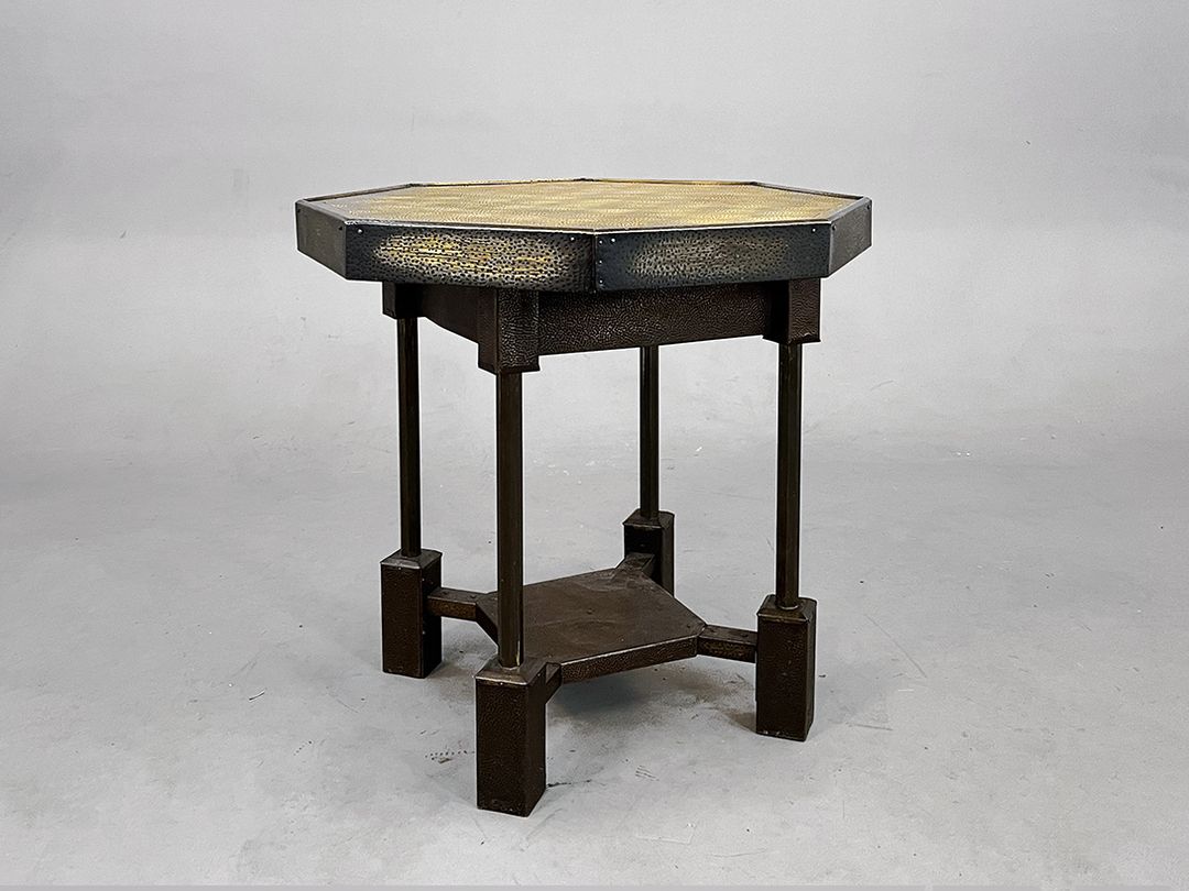 Foto Solid Brass Octagonal Smokers Side Table h65x66