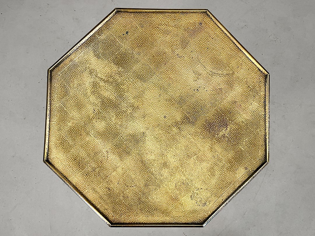 Foto Solid Brass Octagonal Smokers Side Table h65x66