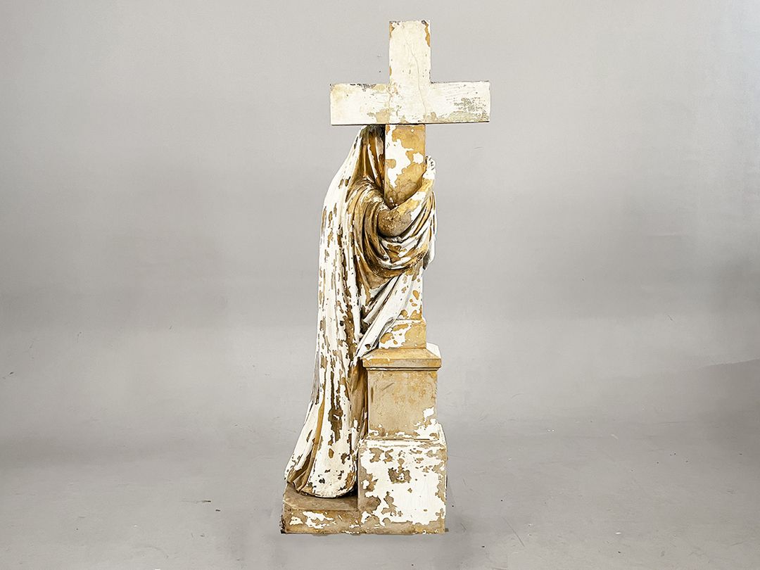 Foto Huge Stone Crucifix Adoration h166x63x42