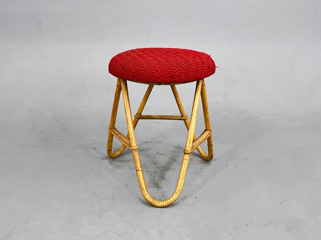 Foto Charming Bamboo Tiki Stool h50