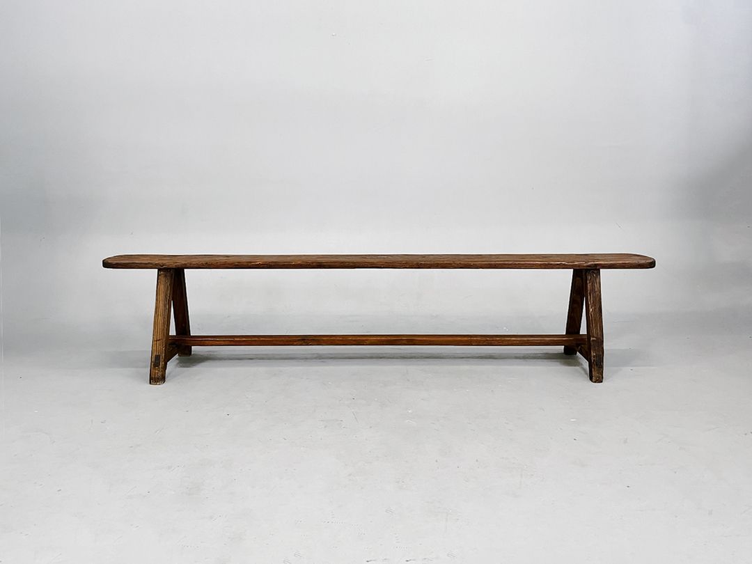 Foto Dark Brown Wooden Bench h43x210x30 *N