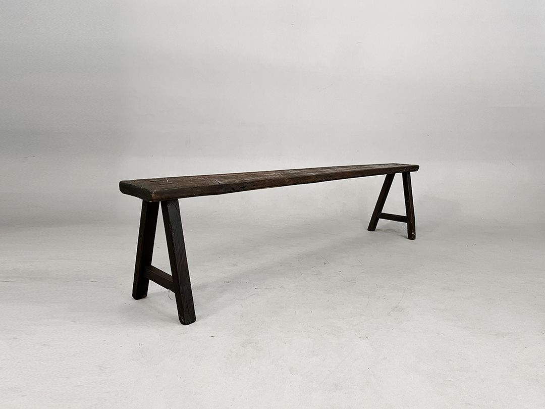 Foto Wooden Bench Darkbrown h46x193x35 *N
