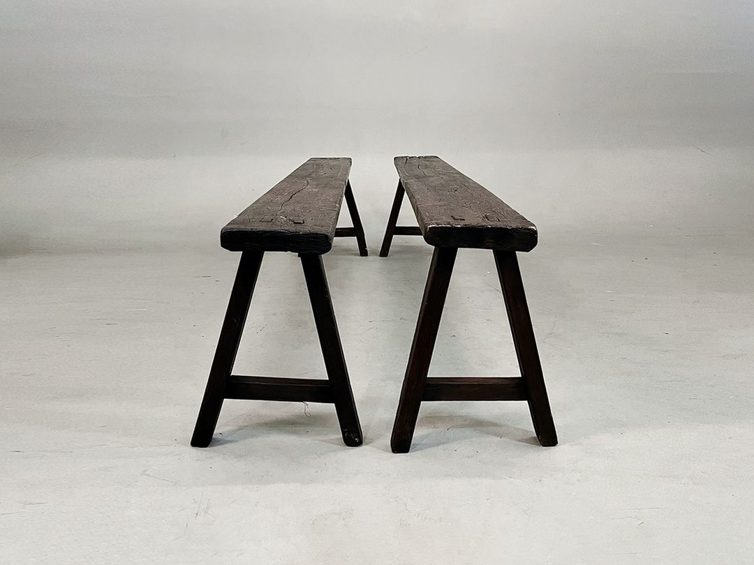 Foto Wooden Bench Darkbrown h46x193x35 *N