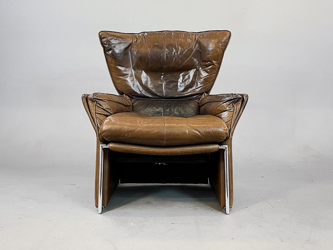 Foto De Sede FSM Unus Relax Armchair Dark Brown Leather h100