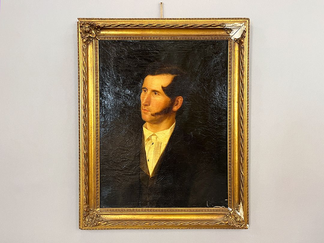 Foto 19th Century Oil Painting of Deserved Medical Person h78x68 W6