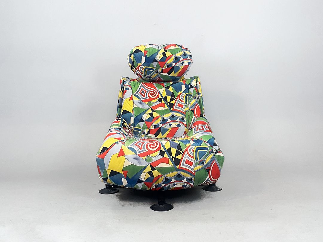 Foto Crazy Memphis Style Multi-Function Armchair, Folds out to a Lounger